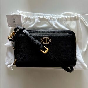 Brand New! Christian Dior Crossbody Caro Double Pouch Bag.